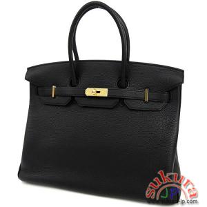 エルメス バーキン スーパーコピー 35 cm ハンドバッグ ブラック×ゴールド金具 トゴ Q刻印 エルメス Birkin バッグ 黒QJ18-GZ