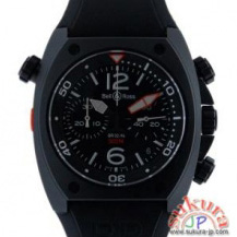 ベル&ロス 2014 BELL＆ROSS BR02-94CFB-R クロノグラフ カーボンフィニッシュ 44mm ダイバー N品