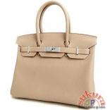 エルメス バーキン コピー 30cm ハンドバッグ アルジル×シルバー金具 Q刻印 Birkin QJ16-RT