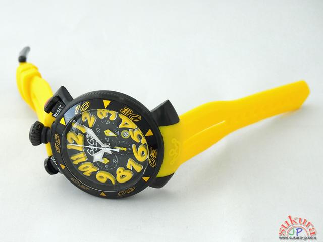 ガガミラノ GAGAMILANO クロノ　48mm　クォーツ 6054.4 イエローラバー