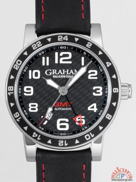 グラハム GRAHAM シルバーストーン　タイムゾーン　GMT 2TAS.B02A ブラックカーボン