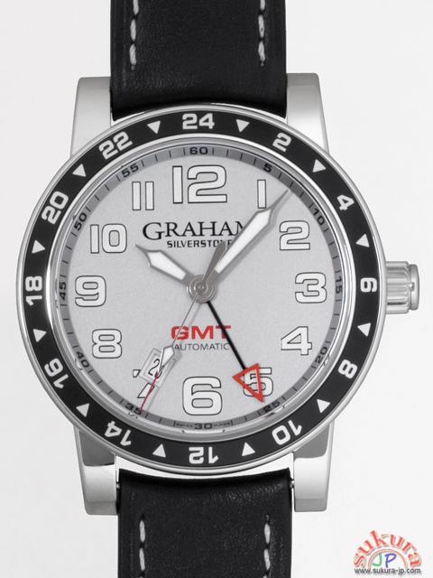 グラハム GRAHAM シルバーストーン　タイムゾーン　GMT 2TAS.S01A シルバー