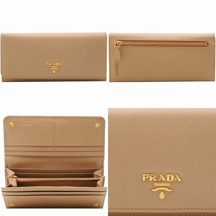 プラダ SAFFIANO METAL ORO2つ折り長財布 1M1132 QWA 770