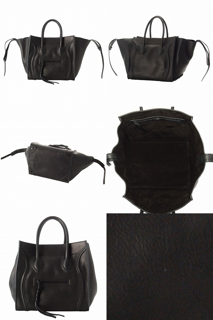 セリーヌ SMALL SQUARE LUGGAGE PHANTOMハンドバッグ 16995 3JCA 38NO