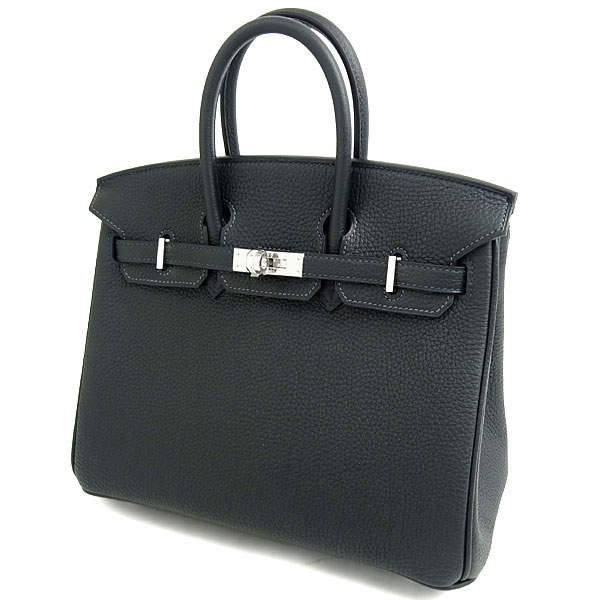 エルメス バーキン 25 cm ハンドバッグ ブルーオーシャン×シルバー金具 トゴ Q刻印 エルメス Birkin バッグQJ25-GZ