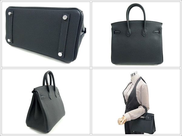 エルメス バーキン 25 cm ハンドバッグ ブルーオーシャン×シルバー金具 トゴ Q刻印 エルメス Birkin バッグQJ25-GZ