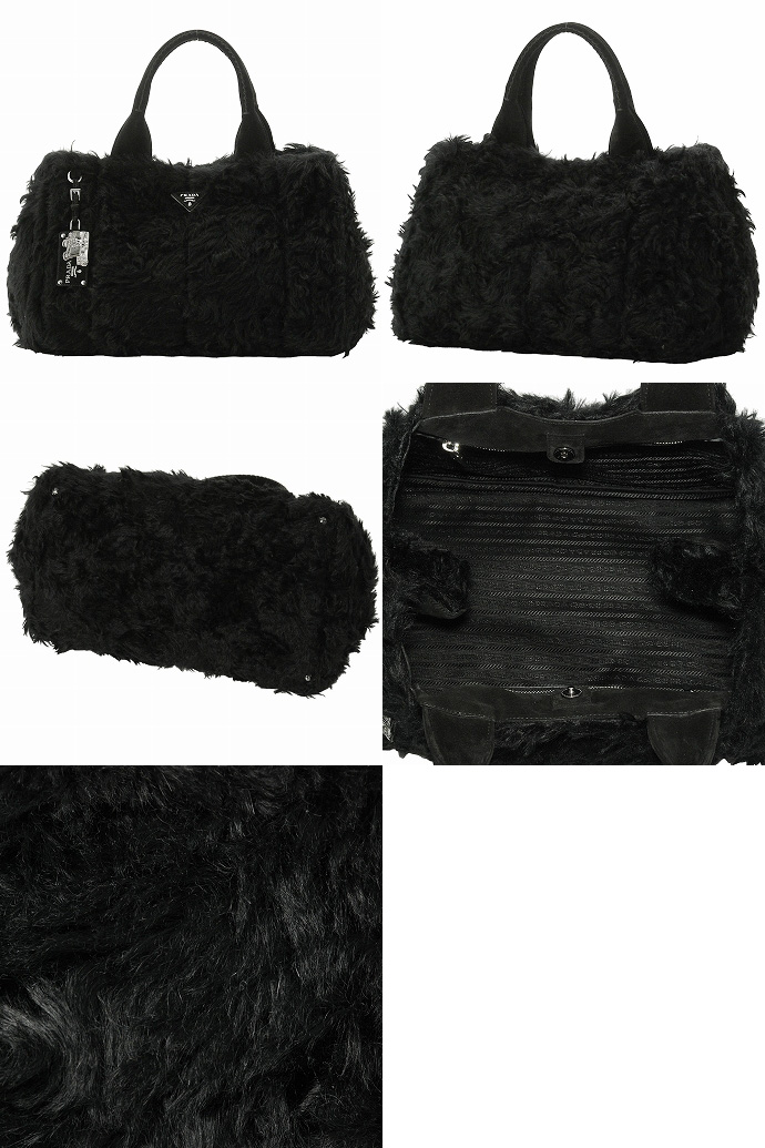 プラダ FUR MOHAIRムートントートバッグ BN1918 FUR MOHAIR NERO 05P02Mar14