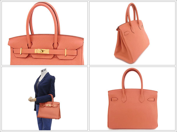 エルメス バーキン 30 cm ローズテ×ゴールド金具 Q刻印 Birkin バッグ