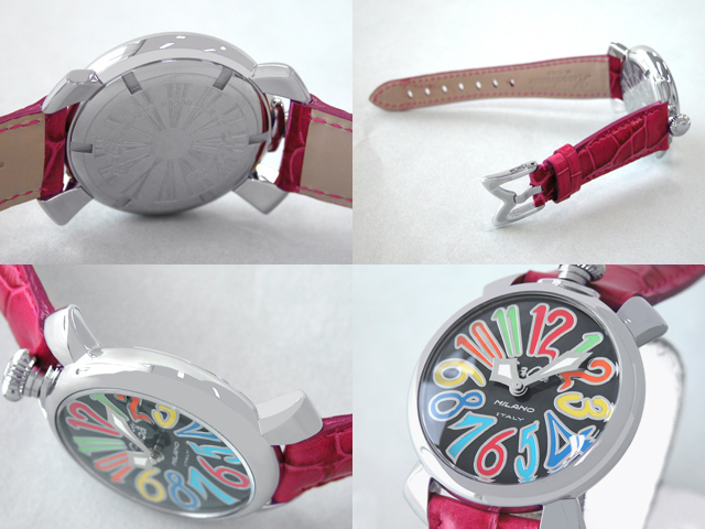 ガガミラノ マニュアーレ　40mm　クォーツ 5020.2 チェリー革