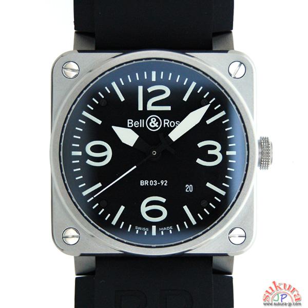 ベル＆ロス　BELL＆ROSS　BR03-92　42mm　ブラック　SSブレス付