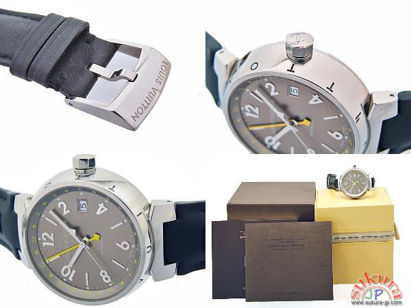 ルイヴィトン時計 タンブール ＧＭＴ Ｑ1132 ブラウン文字盤