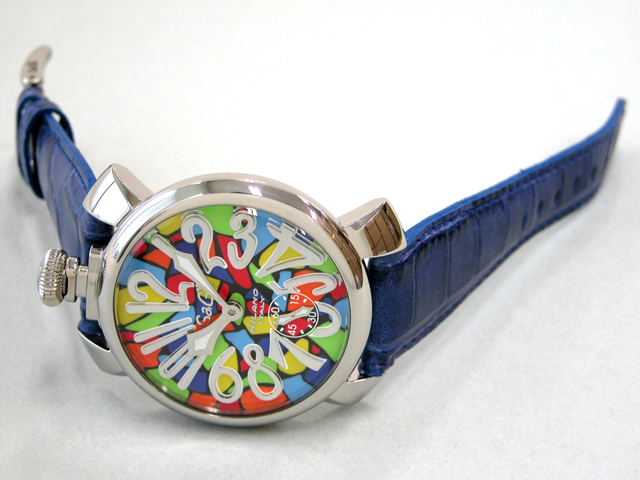 ガガミラノ マニュアーレ　48mm　手巻き 5010.MOSAICO1 ブルー革