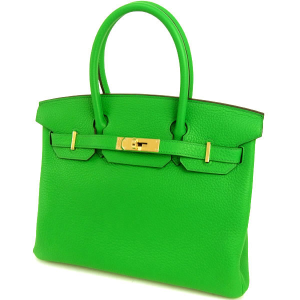 エルメス バーキン 30 cm ハンドバッグ バンブー×ゴールド金具 トリヨンクレマンス Q刻印 エルメス Birkin バッグ