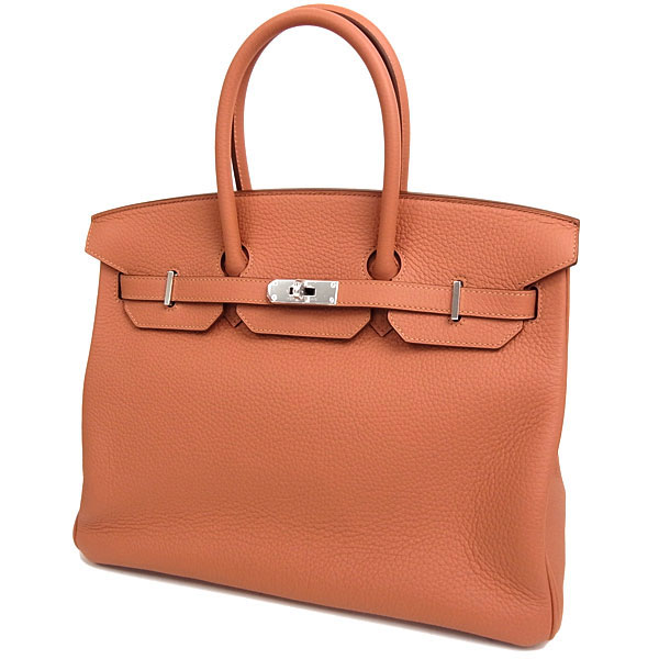 エルメス バーキン 35 cm ハンドバッグ ローズテ×シルバー金具 トリヨンクレマンス Q刻印 エルメス Birkin バッグ ローズティー