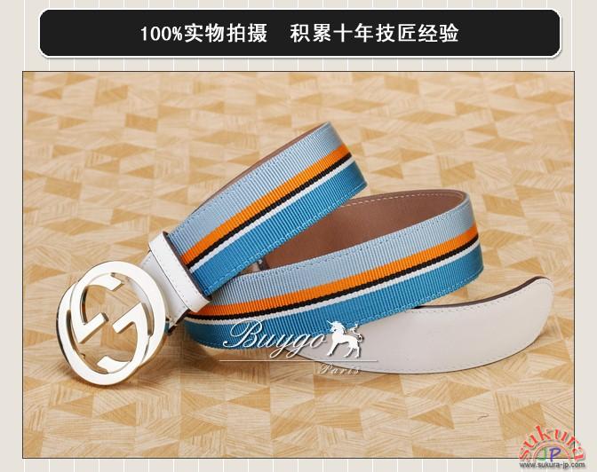 グッチ ベルト グッチ カーフ シルバー ライトピンク×ウエビング BELT 114876