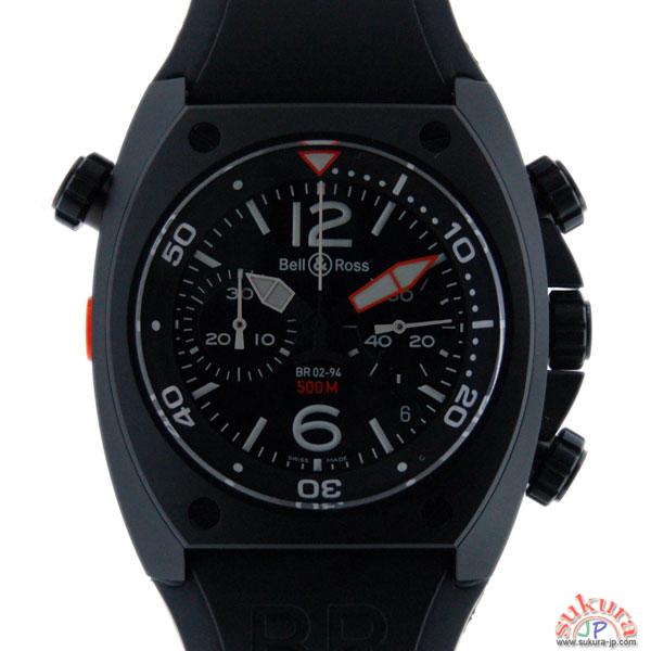 ベル＆ロス　BELL＆ROSS　BR02-94CFB-R　クロノグラフ カーボンフィニッシュ　44mm　ダイバー　N品