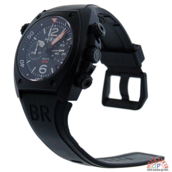 ベル＆ロス　BELL＆ROSS　BR02-94CFB-R　クロノグラフ カーボンフィニッシュ　44mm　ダイバー　N品