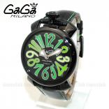 GaGa MILANO （ガガミラノ） 時計 MANUALE マニュアーレ マヌアーレ 40mm ブラウン レザー/グレーシェル/ピンクゴールド 5021.03