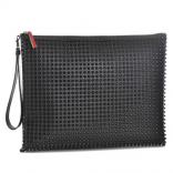 クリスチャン ルブタン 偽物 クラッチバッグ Peter Pouch ブラック新作 1145048-0001-CM53