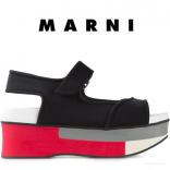 2015年春夏★Marni 人気ウェッジサンダルピンク M32688