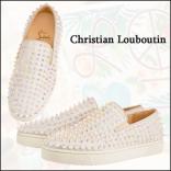 2016新作 クリスチャン ルブタンスーパーコピー☆Christian Louboutin Roller Boat スパイク スリッポン カーフ 1160745W061