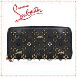 2017新作予約販売★ルブタンスーパーコピー 財布 ★Christian Louboutin Panettone ゴールドロゴxクリスタル