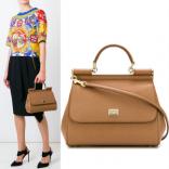 17SS DOLCE&GABBANA ドルチェ&ガッバーナ コピー DG191 MEDIUM‘SICILY’BAG IN DAUPHINE PRINT LEATHER