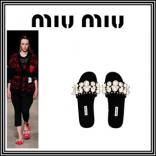 2017大人気 Miu Miu☆FASHION SHOW SLIPPERS ミュウミュウスーパーコピー ☆ファッションコレクション スリッパ