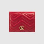 2017新作*グッチ スーパーコピー* GGマーモント カードケース 折り畳み財布  ☆443125 DRW1T 6433　pelle rosso scuro