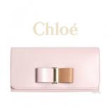 2017新作 Chloe クロエスーパーコピー LEATHER BOW 折り長財布☆BLOSSOM PINK