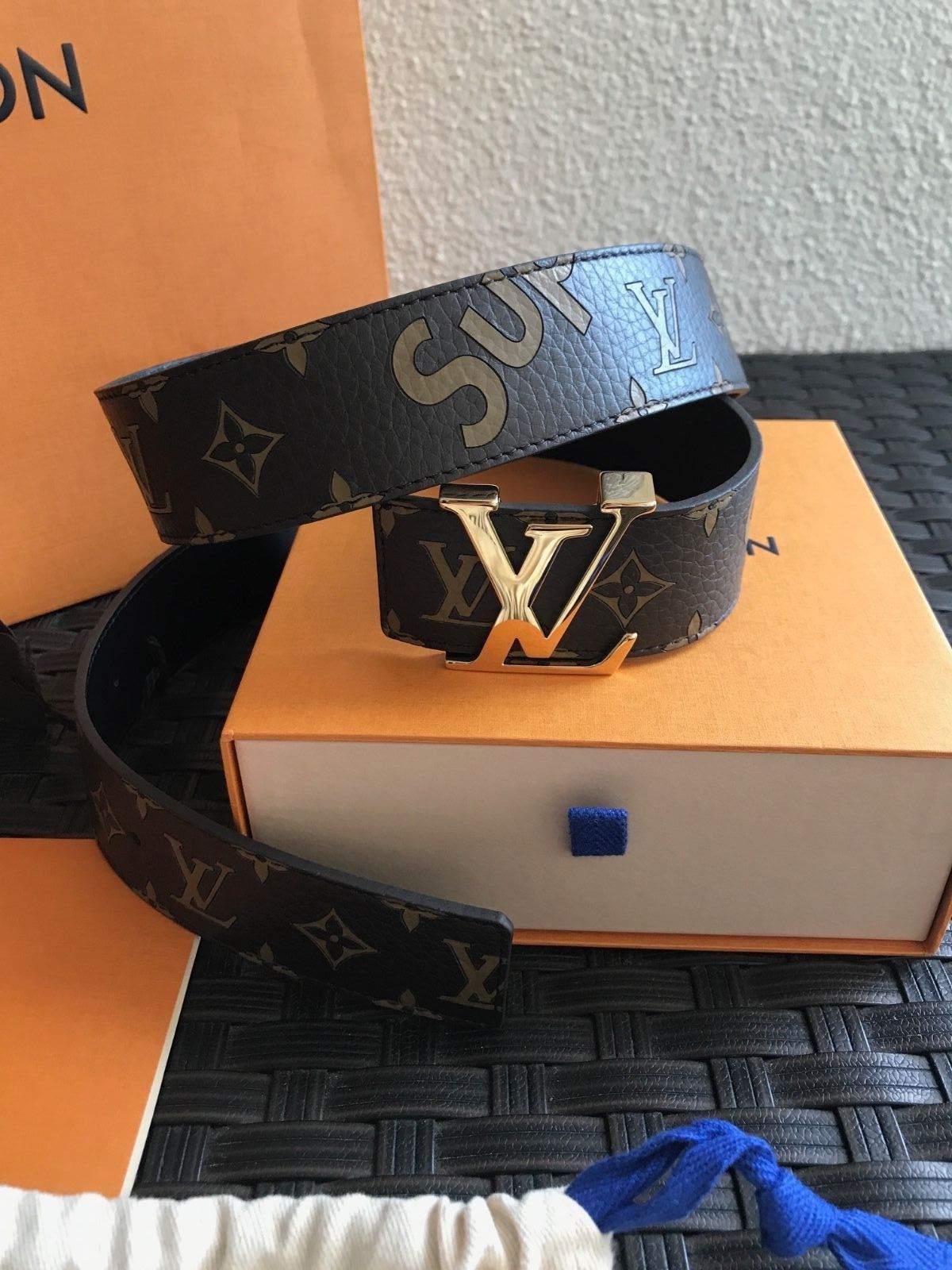 ルイ・ヴィトン LV アパレル MP016 シュプリームスーパーコピー コラボ モノグラム ベルト メンズ