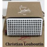 2018先行入荷 クリスチャン ルブタンコピー CHRISTIAN LOUBOUTIN Panettone ホワイト スパイク 長財布