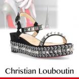 18SS クリスチャン ルブタンコピー CHRISTIAN LOUBOUTIN ブラックスエードサンダル