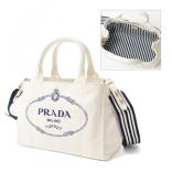 2018新作 PRADA プラダコピー カナパ ストライプ ショルダー付