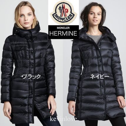 モンクレールスーパーコピー 今年も人気！21/22MONCLER HERMINEエルミンヌ Black & Navy レディース