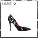 2019最新限定 ヴァレンティノ/VLTN PATENT PUMPS ブラック ヴァレンチノ ガラヴァーニスーパーコピー　VLTN パテント レザー パンプス