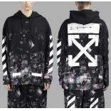 オフホワイト ギャラクシー パーカー 偽物 オフホワイト ギャラクシー OFF WHITE 17FW DIAG GALAXY BRUSHED OVER 東京HOODIE PARKA 芸能人