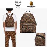 【MCM x Bape】エムシー エムリュック 偽物 限定品☆Stark バックパック Camo Visetos