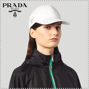 日本未入荷カラー【PRADA】プラダ キャップ コピー ナイロン キャップ ホワイト ロゴ 1HC274_2B15_F0009