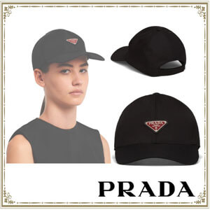 *PRADA プラダ キャップ コピー*トライアングルロゴ メンズナイロンベースボールキャップ