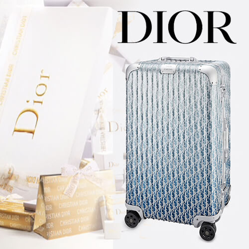 2021先行販売!ディオール×RIMOWA ディオール リモワ 偽物 トランク キャリーケース ブルー 1DRTR003YWX_H00E