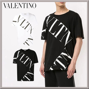 VLTN Tシャツ 偽物 2023AW 新作 ヴァレンティノ Tシャツ コピー マクロVLTNグリッド ロゴ 2色 SV3MG02P5FVA01