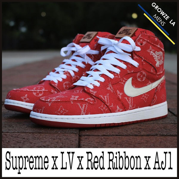 ルイヴィトン ナイキ シュプリーム スニーカー コピー【ナイキ】Red Ribbon Recon x シュプリーム x LV x Air Jordan 1