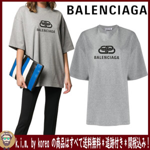 新作 BB バレンシアガ ロゴ Tシャツ コピー GREY 571205TGV751300