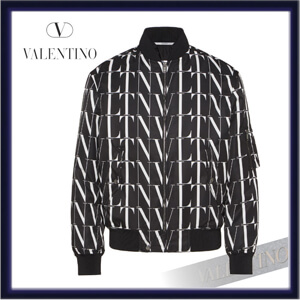 ヴァレンティノ ジャケット コピー[新作]BOMBER STAMPA VLTN TIMES VLTN ジャケット 偽物 ロゴ UV3CIF156G40NI