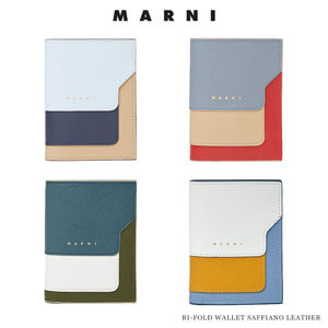 MARNI マル二 財布 コピー バイフォールド ウォレット サフィアーノ レザー PFMOQ14U13LV520Z271U