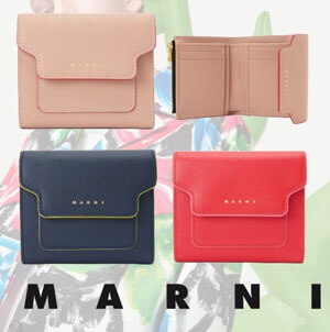 ★MARNI マル二 財布 コピー★ SAFFIANO レディース 半財布☆大人気 PFMO0024U3 LV520 Z302C