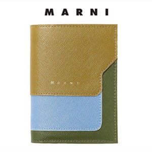 MARNI マル二 財布 コピー 20SS Vitello Saffiano 二つ折り財布 03G07 Z1N96