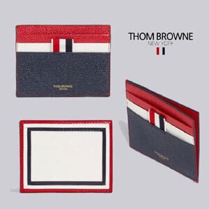 THOM BROWNE（トムブラウン カードケース コピー）RWB ペブルドレザー カードホルダー