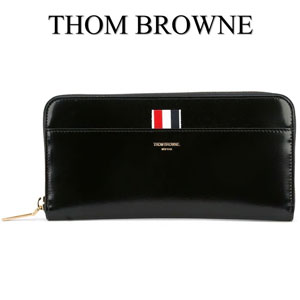 トムブラウン 財布 コピー Thom Browne ラウンドファスナー長財布（黒）FAW012A00003